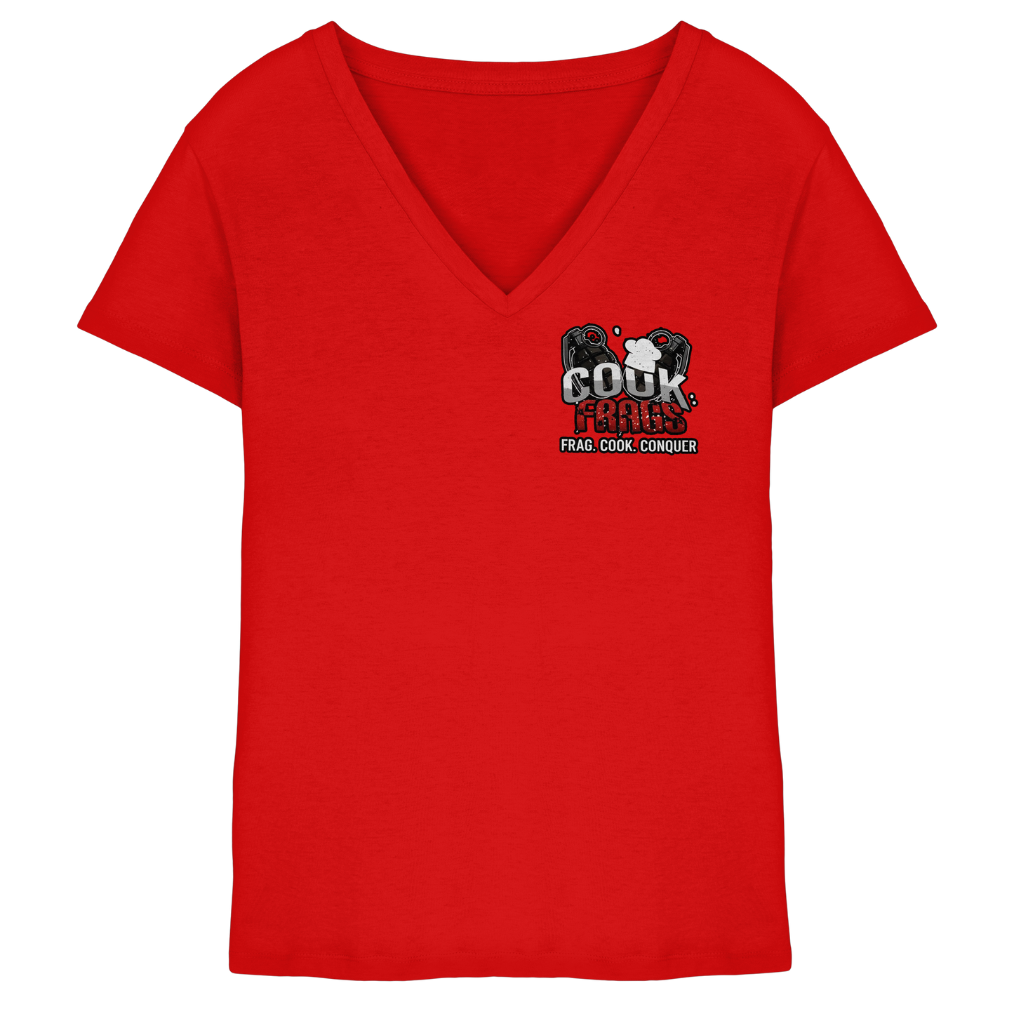 cookfrags Logo - Ladies V-Neck Shirt