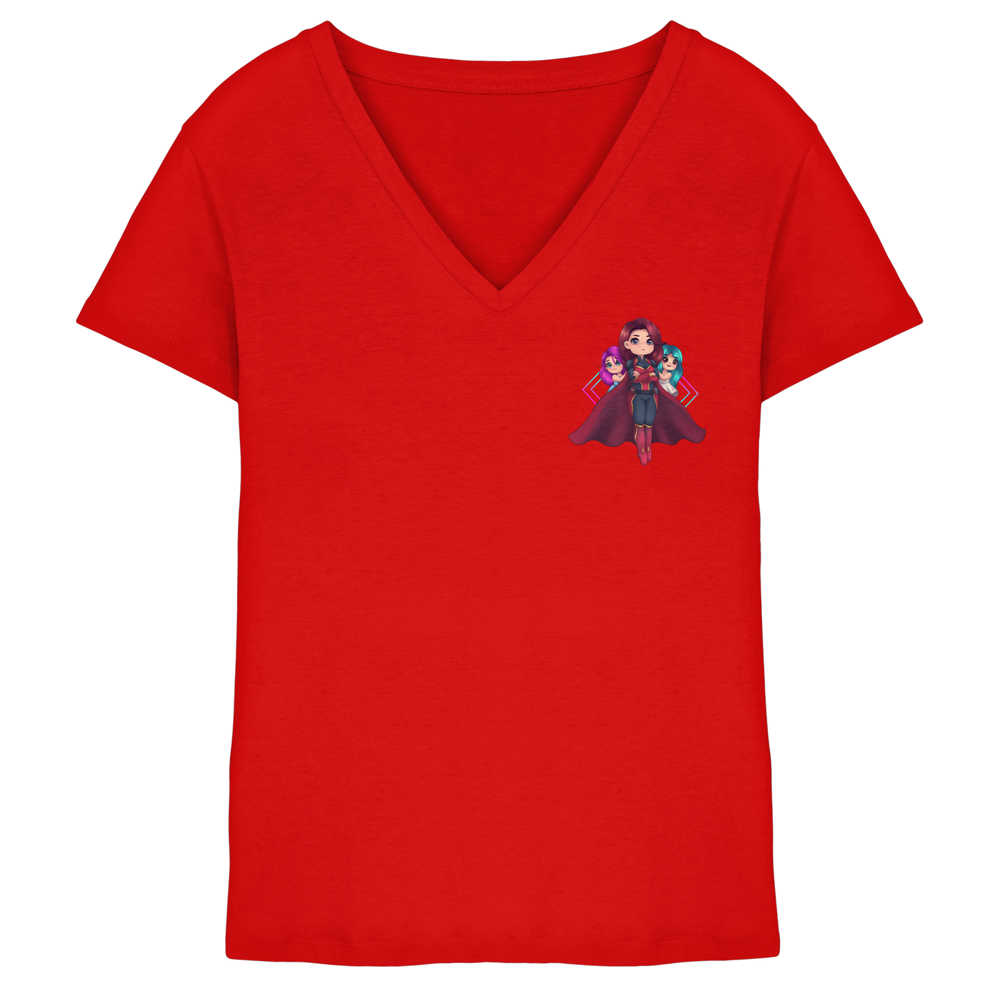xLadyLikex HeroMama - Ladies V-Neck Shirt