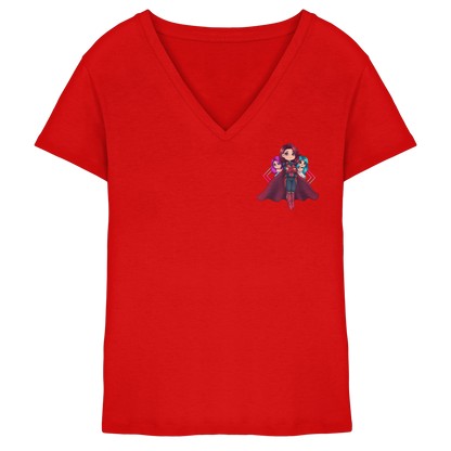 xLadyLikex HeroMama - Ladies V-Neck Shirt