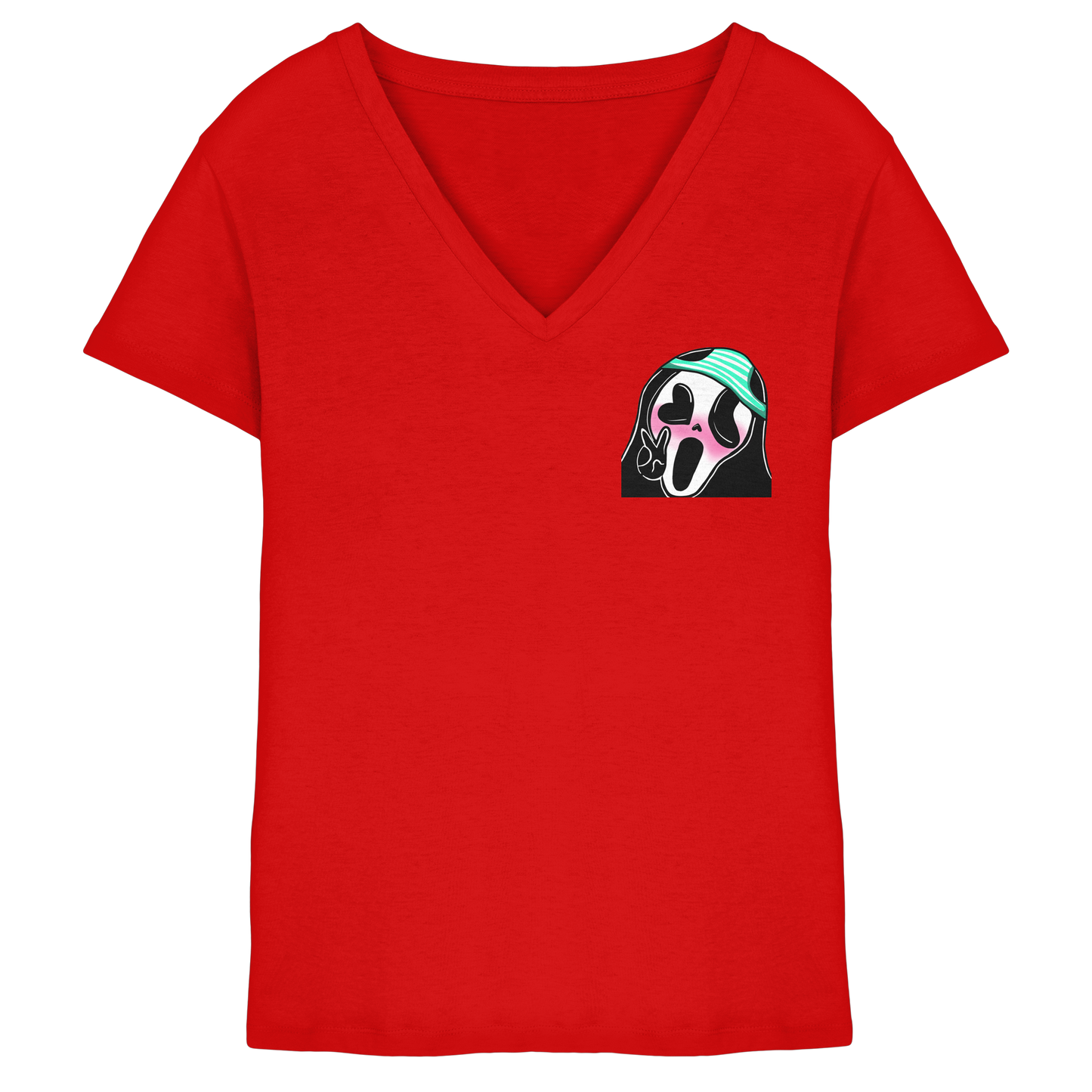Xo_Purple_Dragon_oX GhostFace - Ladies V-Neck Shirt