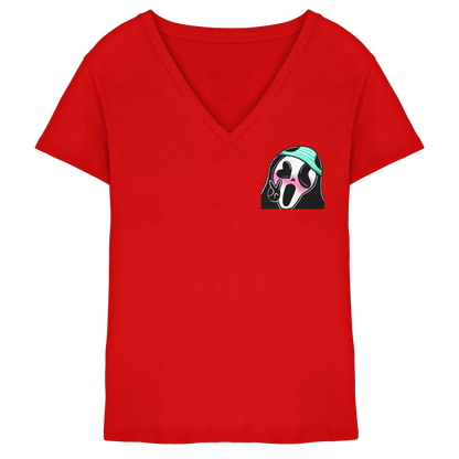Xo_Purple_Dragon_oX GhostFace - Ladies V-Neck Shirt