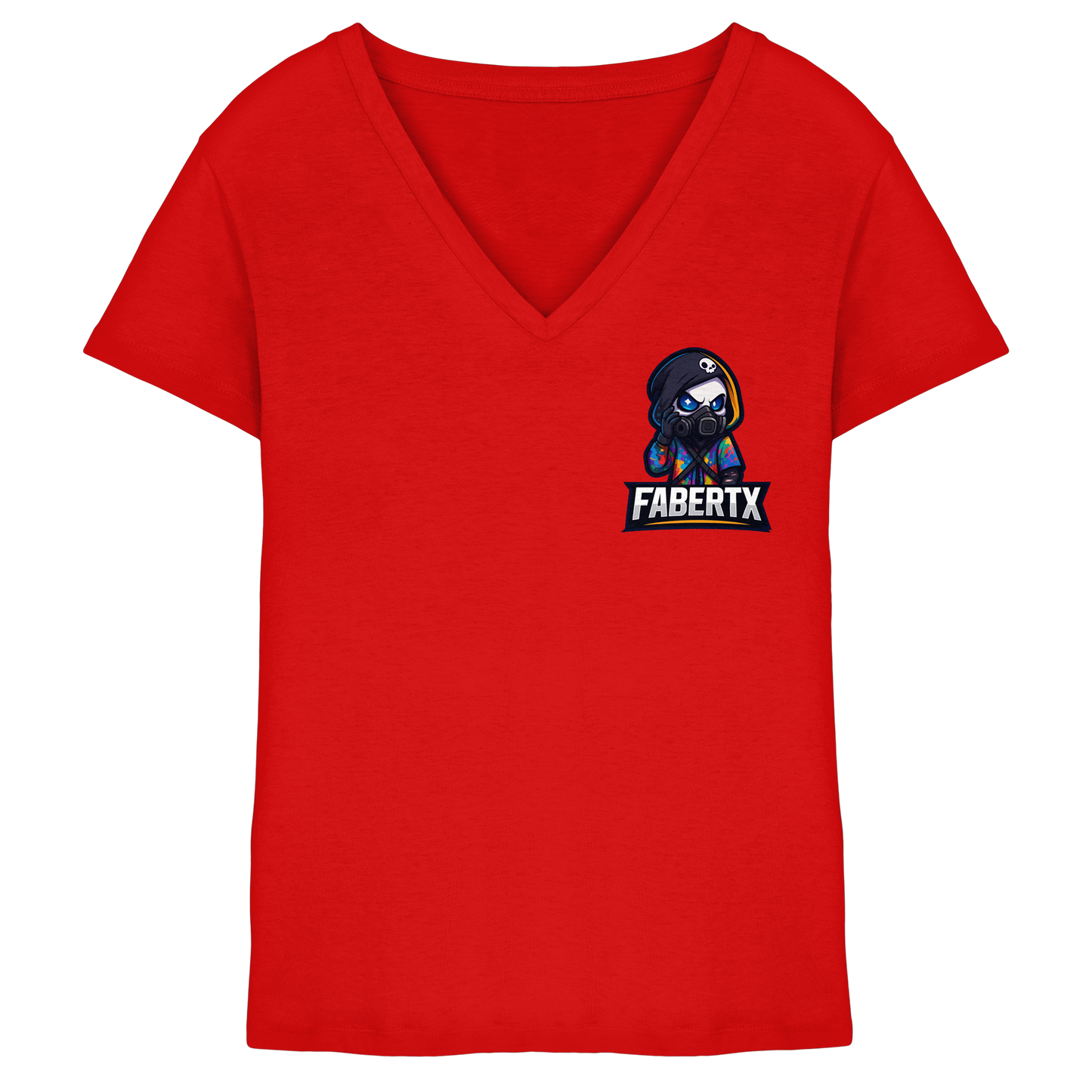 Fabertx Logo - Ladies V-Neck Shirt