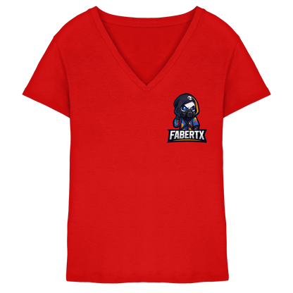 Fabertx Logo - Ladies V-Neck Shirt
