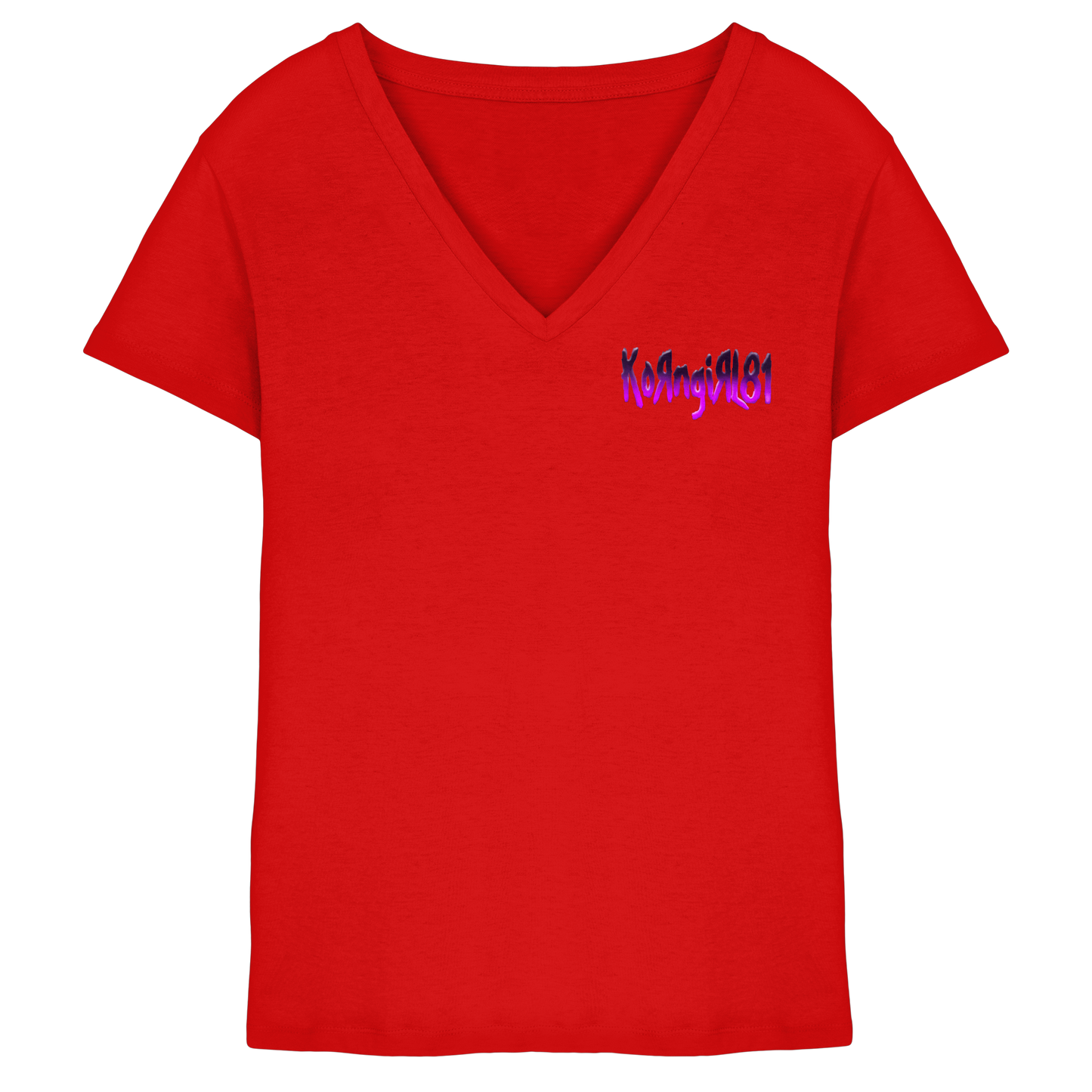 KoRngirL81 Logo - Ladies V-Neck Shirt