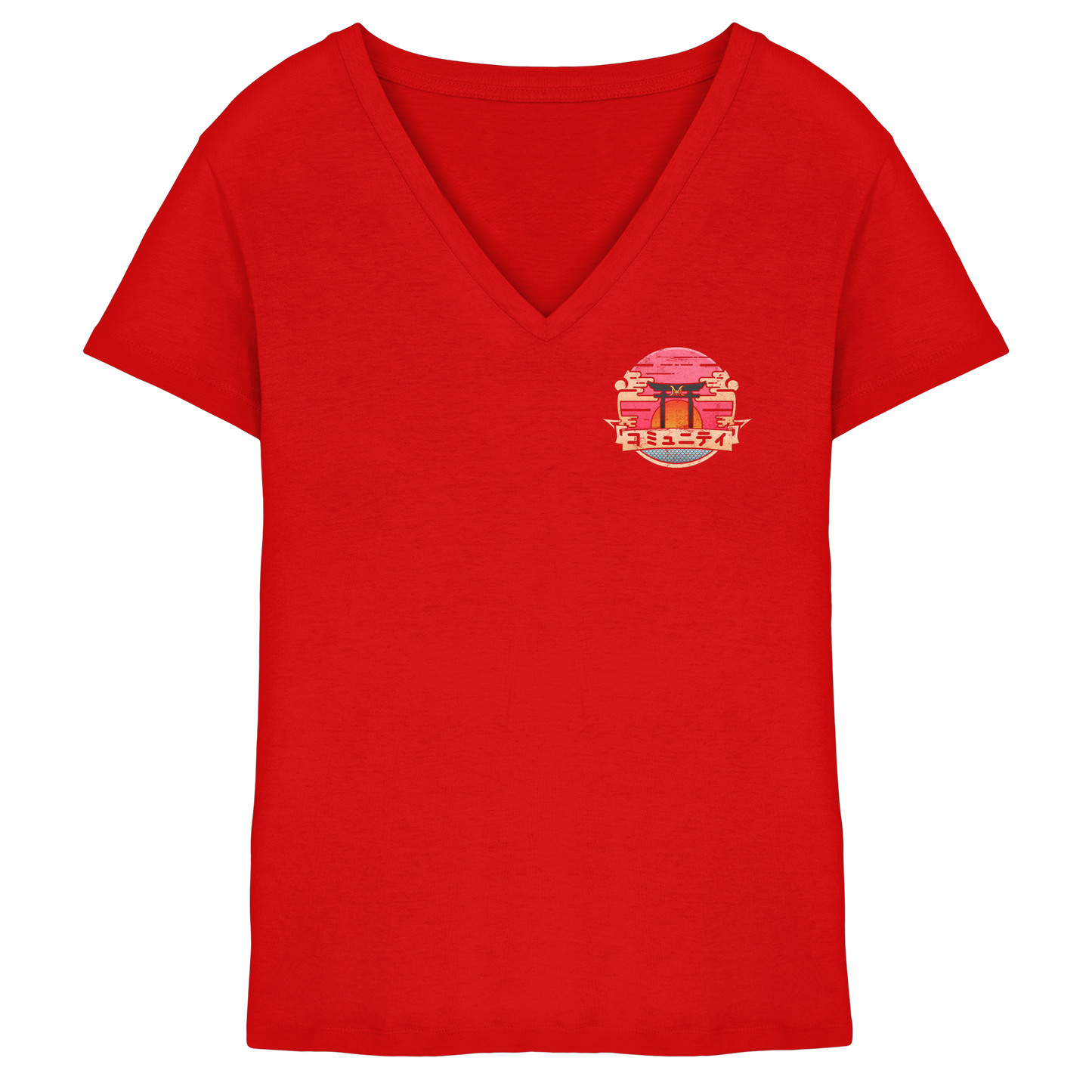 Majin Dhalucard Community Scratched - Ladies V-Neck Shirt