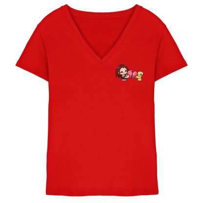 KoRngirL81 Herz - Ladies V-Neck Shirt