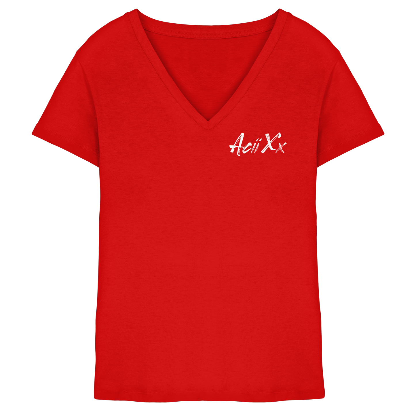 AciiXx Brushlogo - Ladies V-Neck Shirt