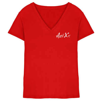 AciiXx Brushlogo - Ladies V-Neck Shirt