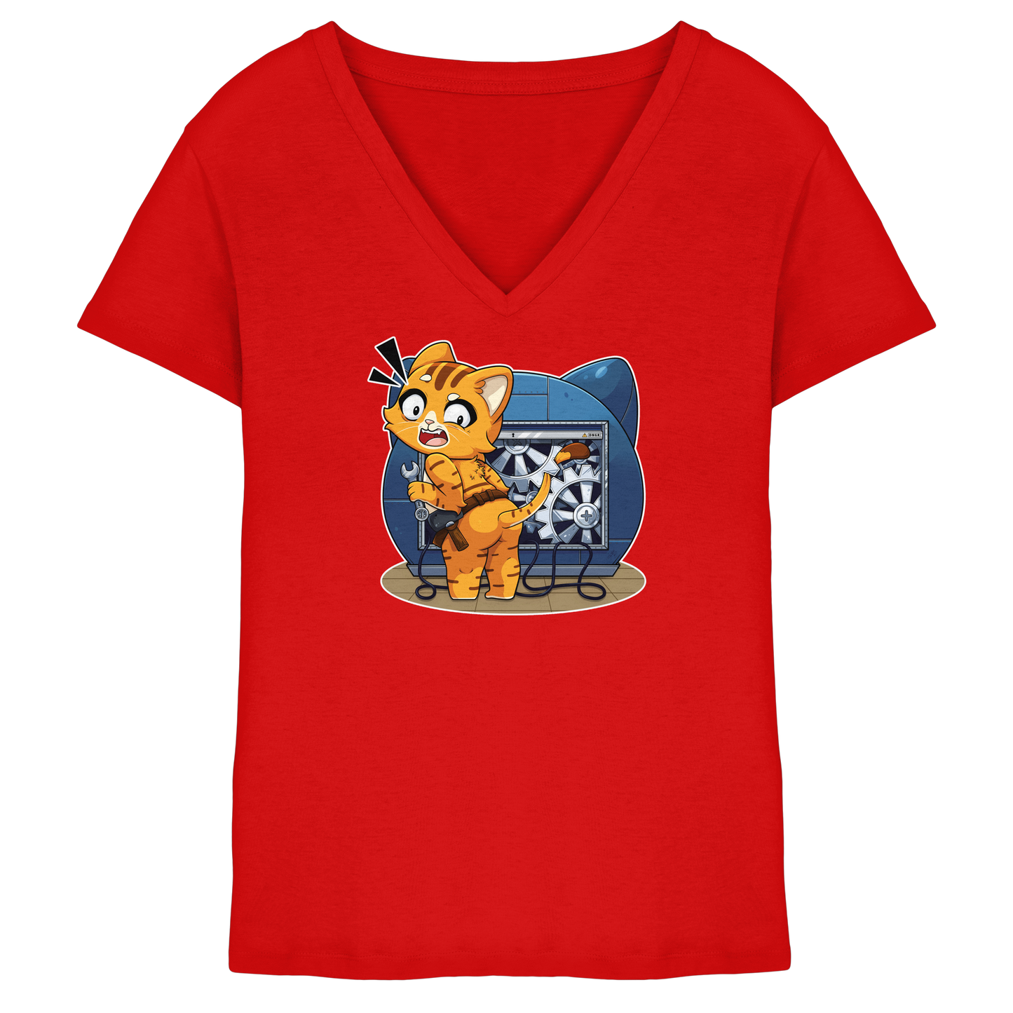 FeineKatze nix Create - Ladies V-Neck Shirt