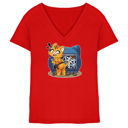 FeineKatze nix Create - Ladies V-Neck Shirt