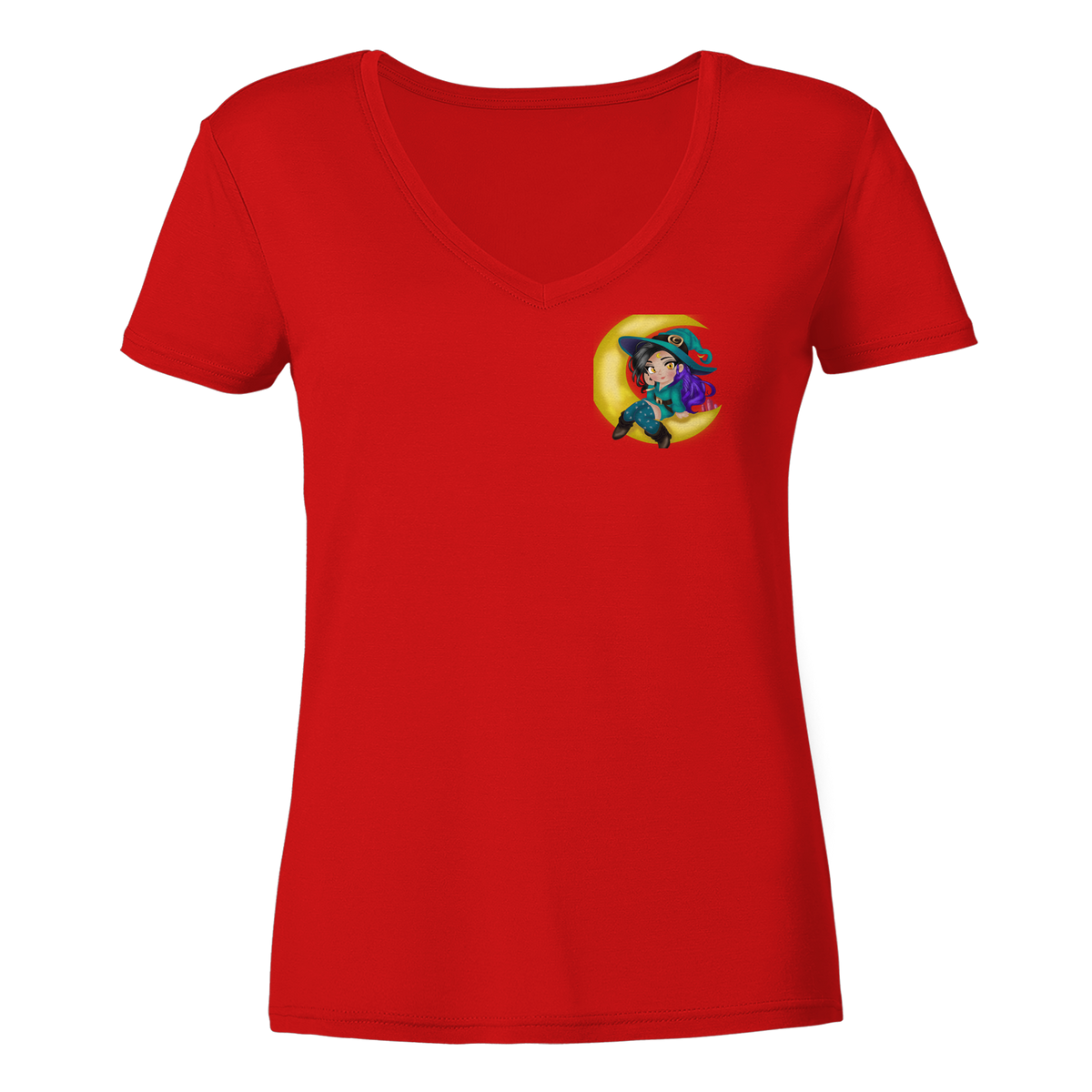 Kookie__Moon Logo - Ladies V-Neck Shirt