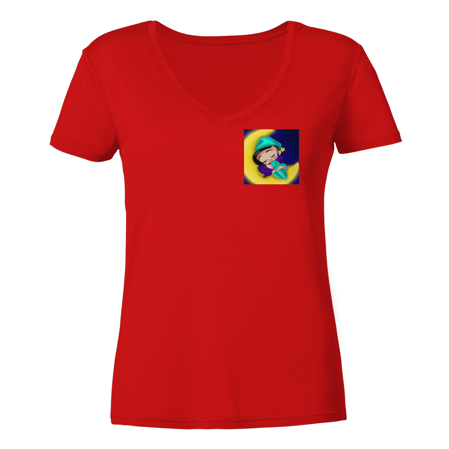 x_Kookie_Moon_x Sleep - Ladies V-Neck Shirt