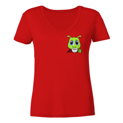 Raupi Coffee - Ladies V-Neck Shirt