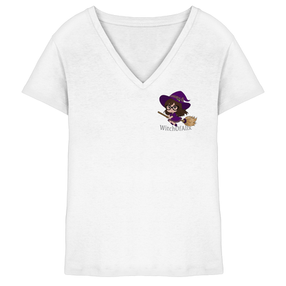 WitchOfAllx Besen - Ladies V-Neck Shirt