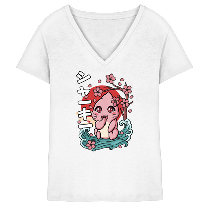 xMissSharkyx Kirschblüten - Ladies V-Neck Shirt