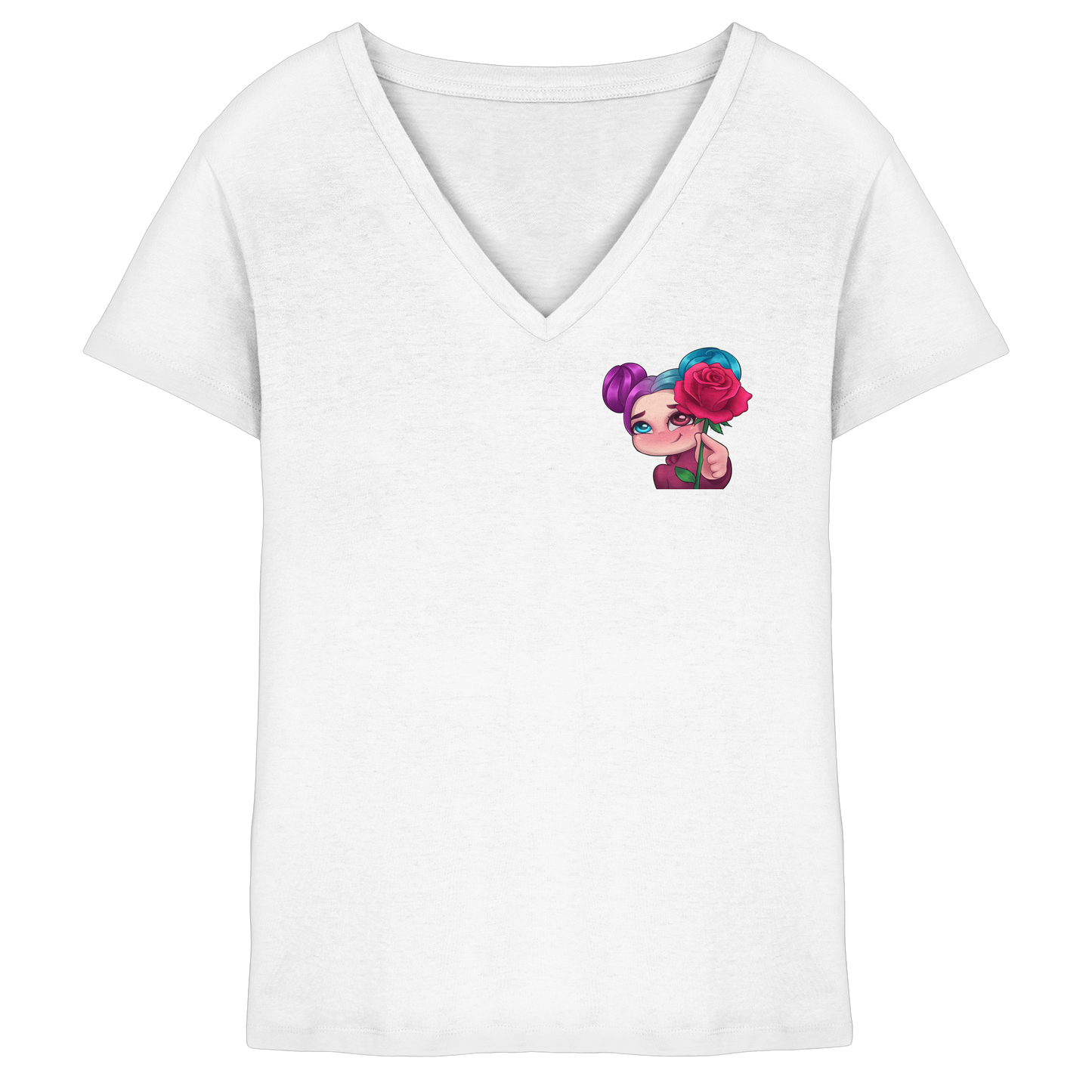 xLadyLikex Blume - Ladies V-Neck Shirt