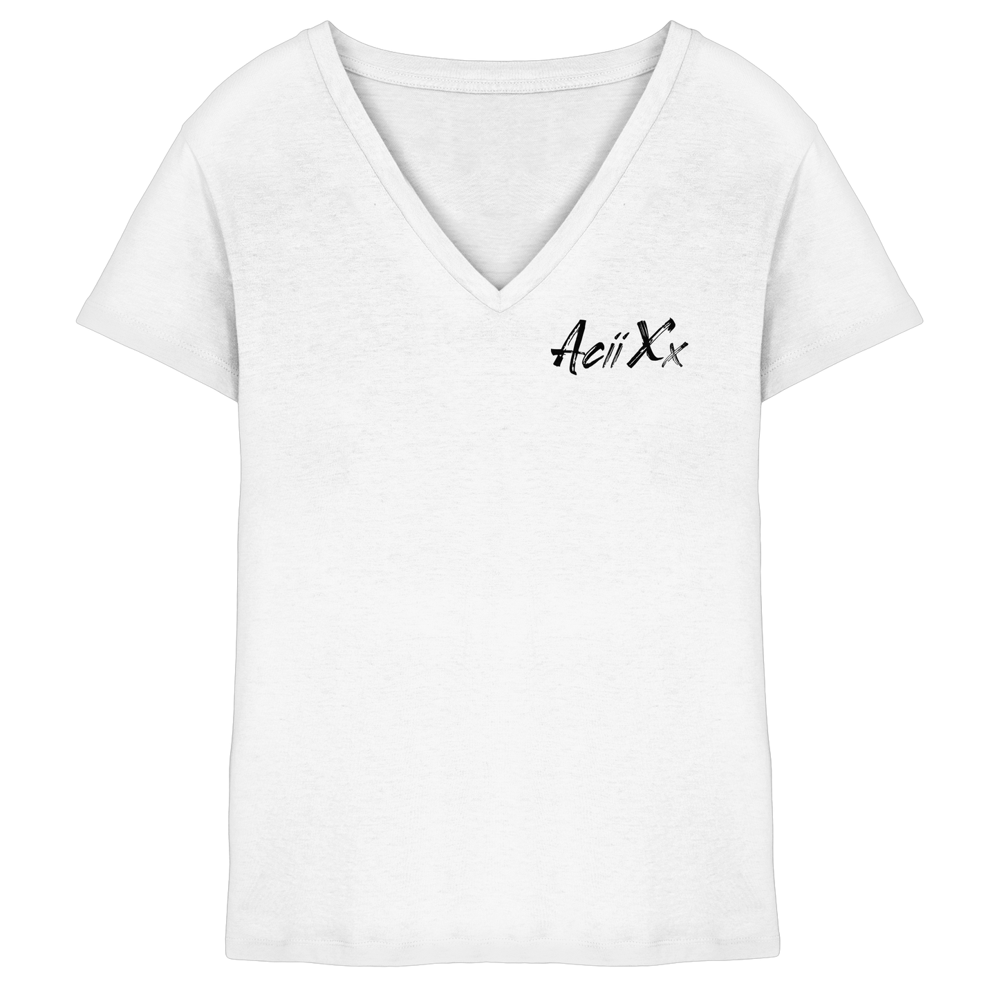 AciiXx Brushlogo - Ladies V-Neck Shirt