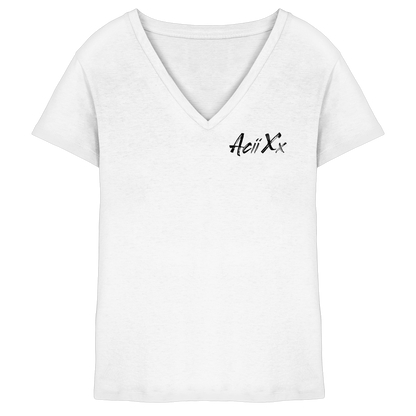 AciiXx Brushlogo - Ladies V-Neck Shirt