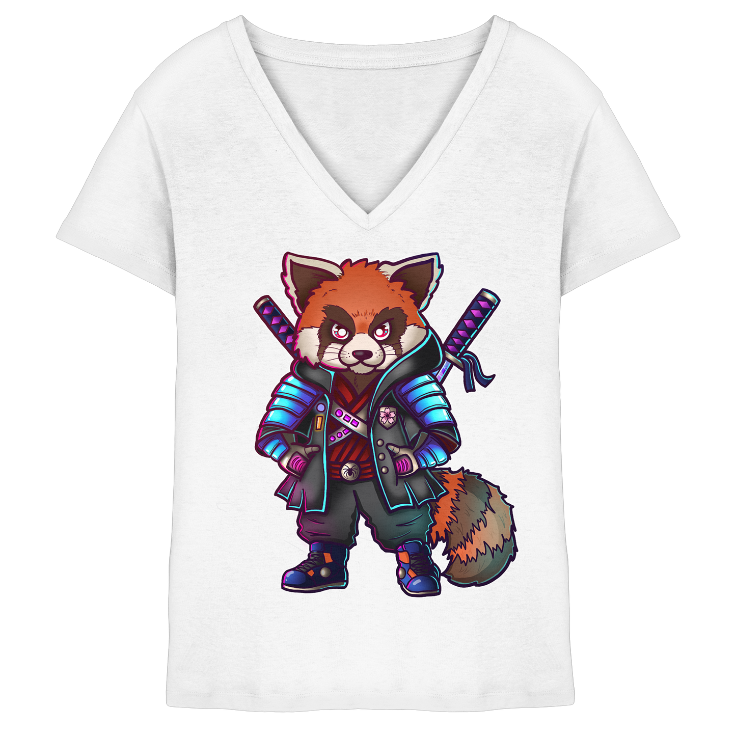 Spydermaniac Rotpanda - Ladies V-Neck Shirt