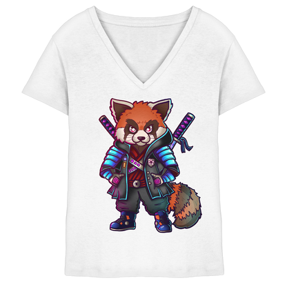 Spydermaniac Rotpanda - Ladies V-Neck Shirt