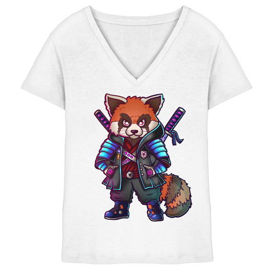 Spydermaniac Rotpanda - Ladies V-Neck Shirt