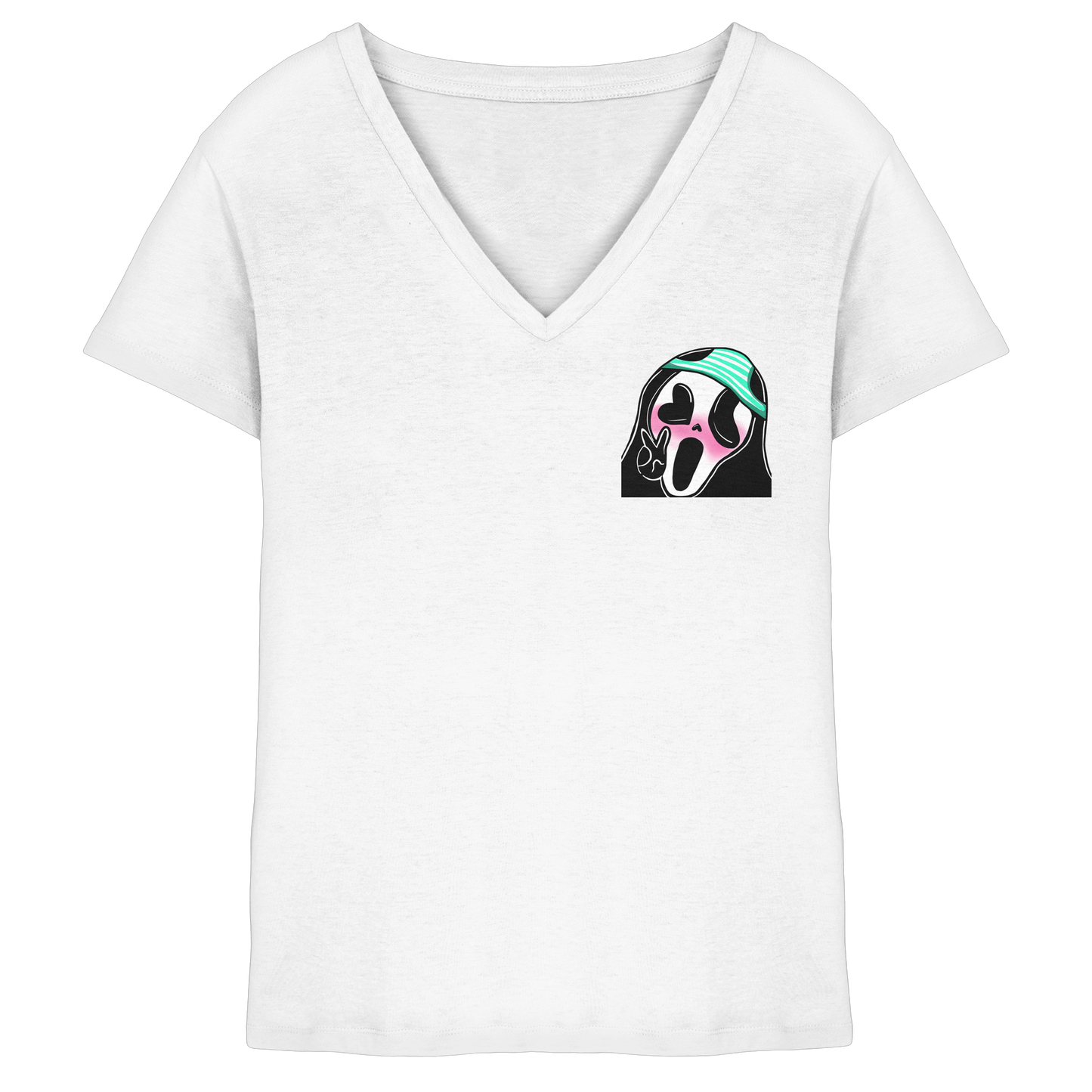 Xo_Purple_Dragon_oX GhostFace - Ladies V-Neck Shirt