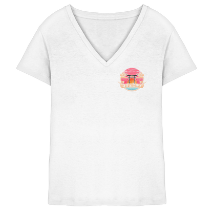 Majin Dhalucard Community Scratched - Ladies V-Neck Shirt