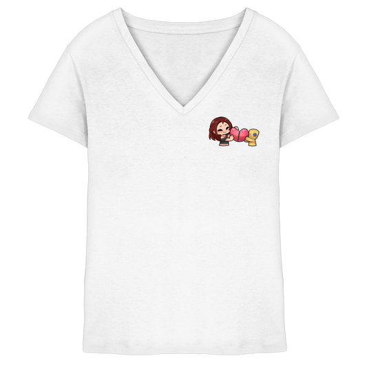 KoRngirL81 Herz - Ladies V-Neck Shirt