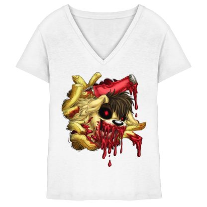 LupiArts Ketchup - Ladies V-Neck Shirt