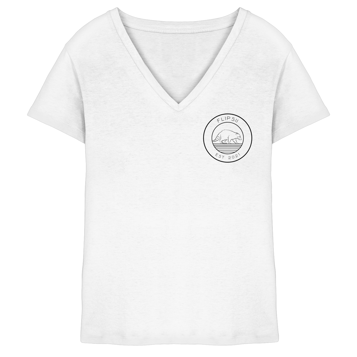 Flipsii_ Logo - Ladies V-Neck Shirt