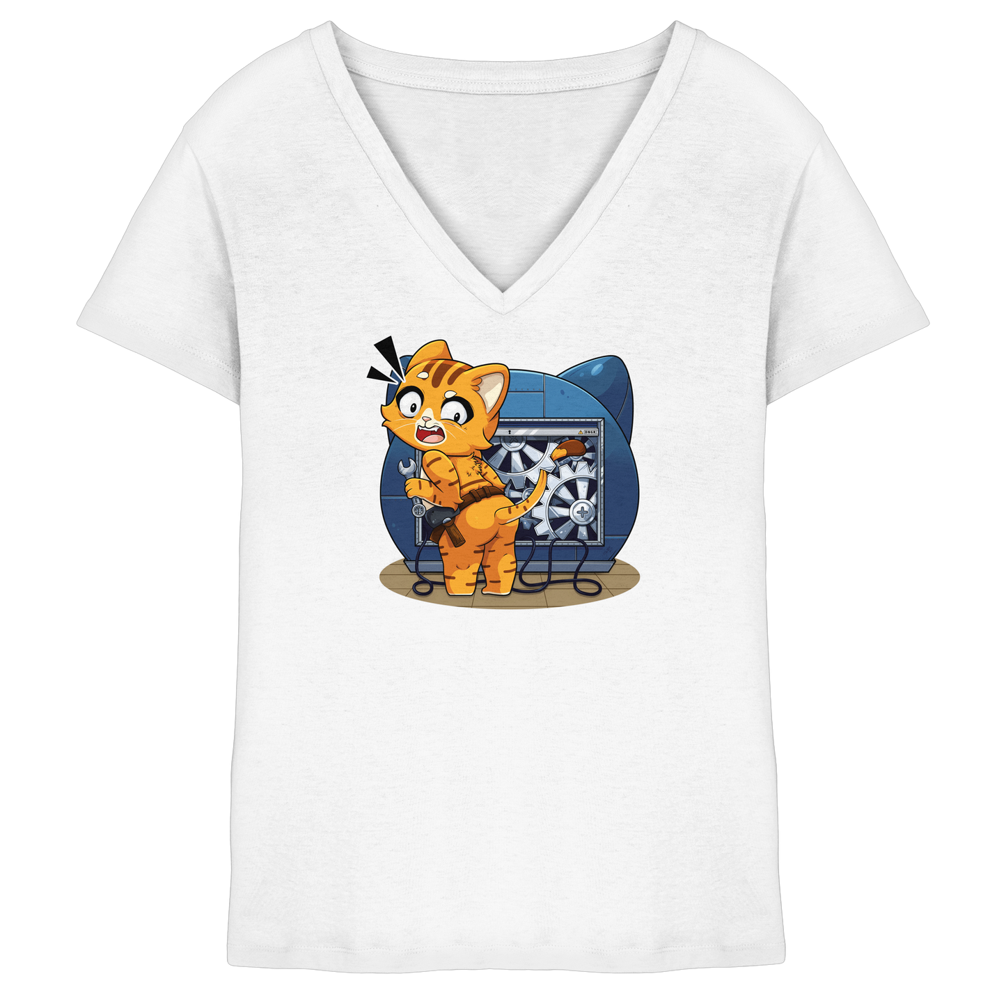 FeineKatze nix Create - Ladies V-Neck Shirt