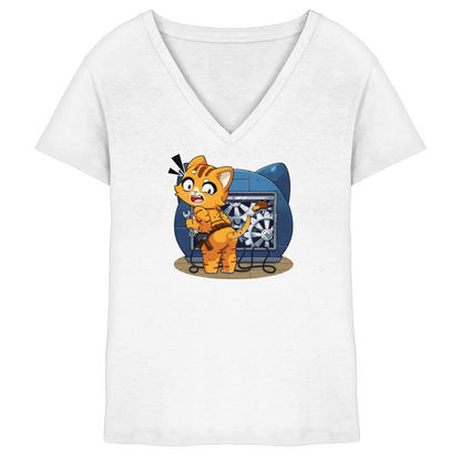 FeineKatze nix Create - Ladies V-Neck Shirt