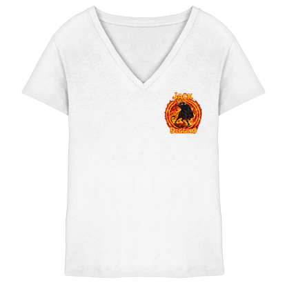 JackDeggino Logo2 - Ladies V-Neck Shirt