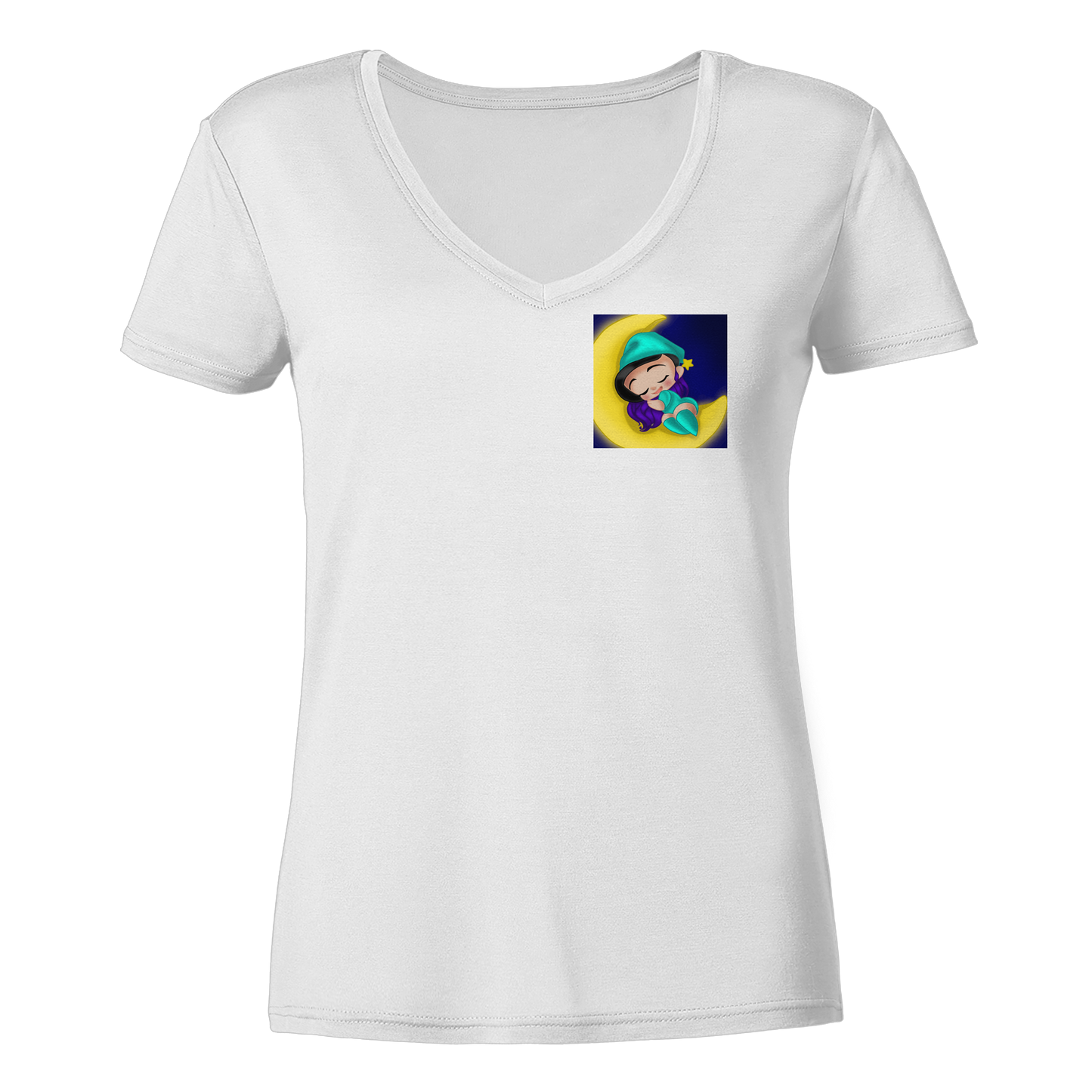 x_Kookie_Moon_x Sleep - Ladies V-Neck Shirt