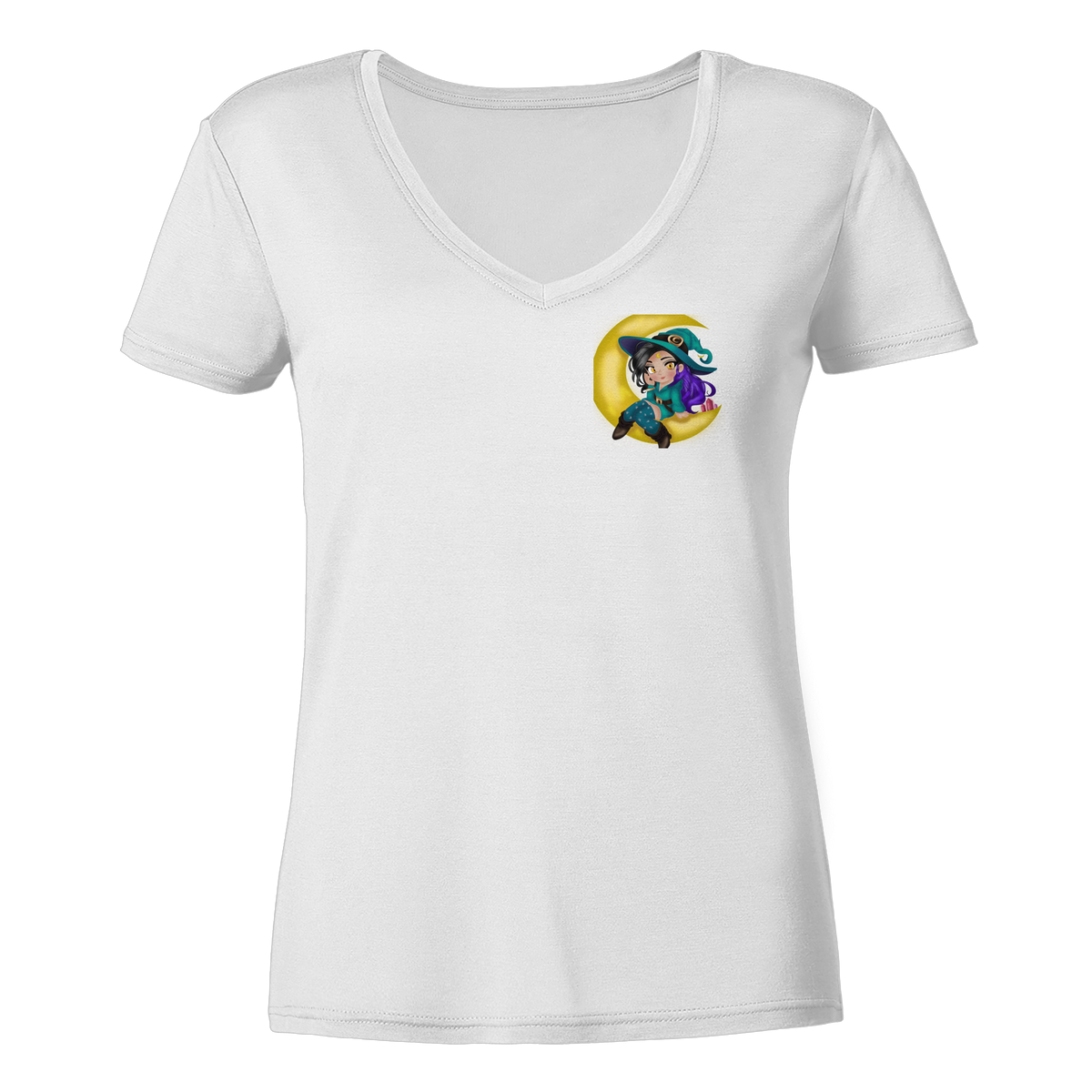 Kookie__Moon Logo - Ladies V-Neck Shirt