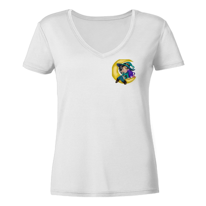 Kookie__Moon Logo - Ladies V-Neck Shirt