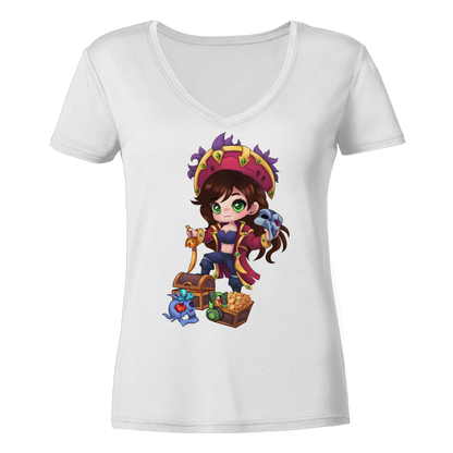 KykyNeko Pirat - Ladies V-Neck Shirt