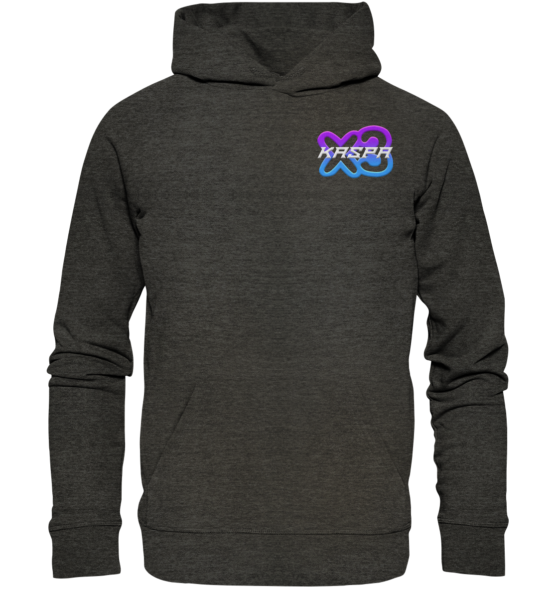 x3_kaspa Logo - Organic Basic Hoodie
