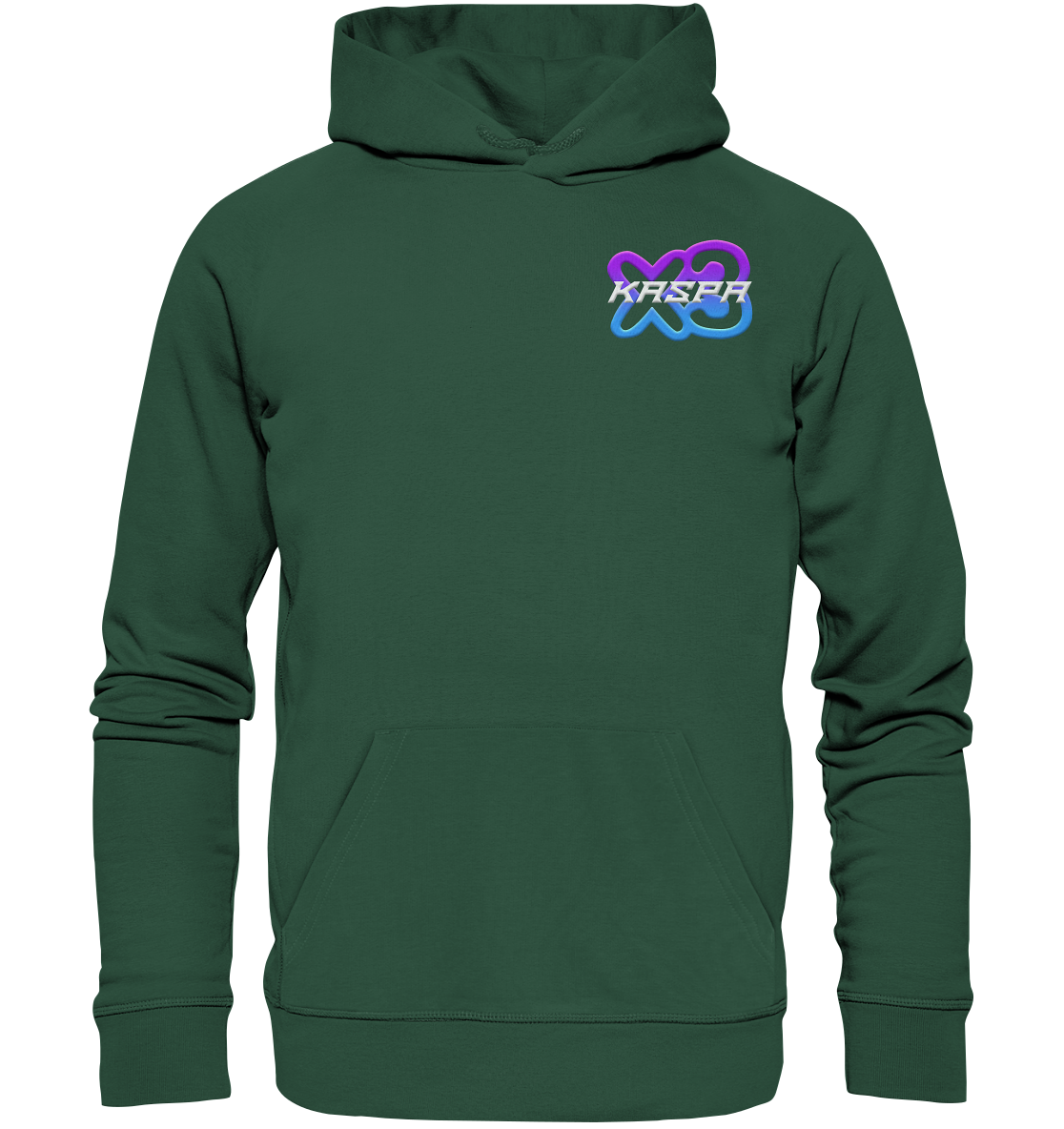 x3_kaspa Logo - Organic Basic Hoodie