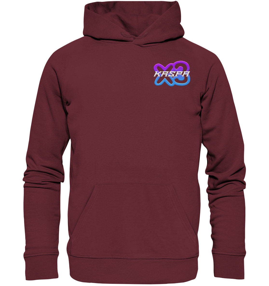 x3_kaspa Logo - Organic Basic Hoodie