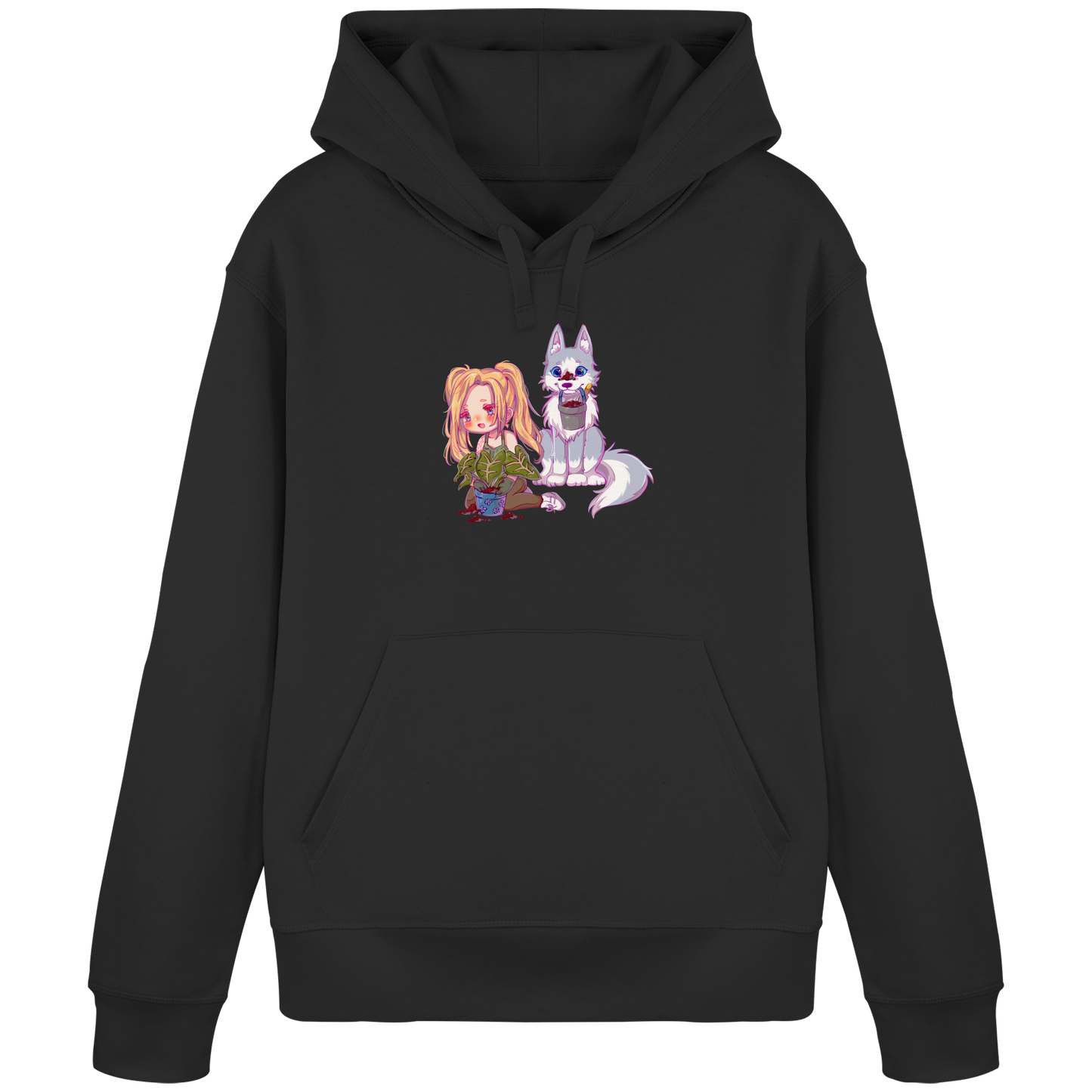 StaceyLucia Wolf Chibi - Organic Basic Hoodie