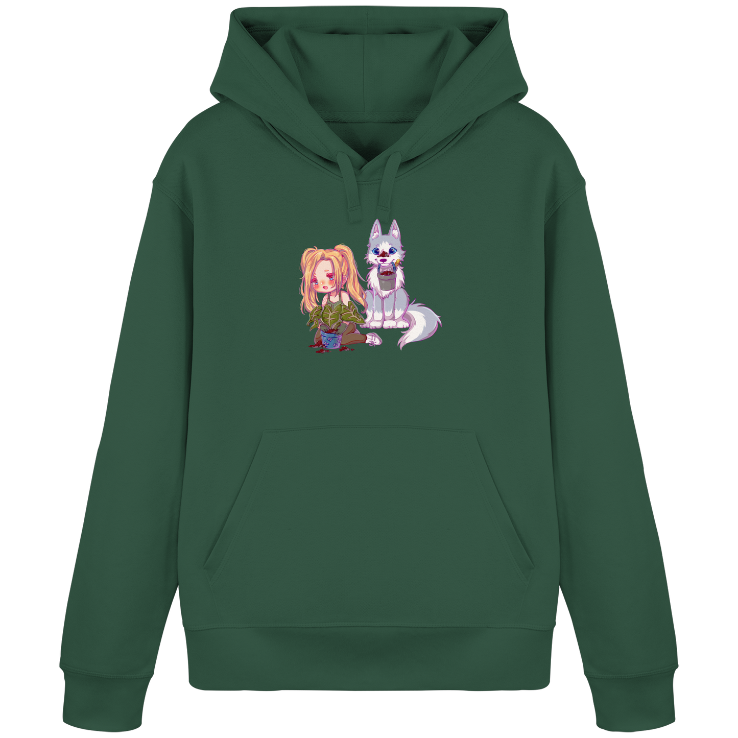 StaceyLucia Wolf Chibi - Organic Basic Hoodie