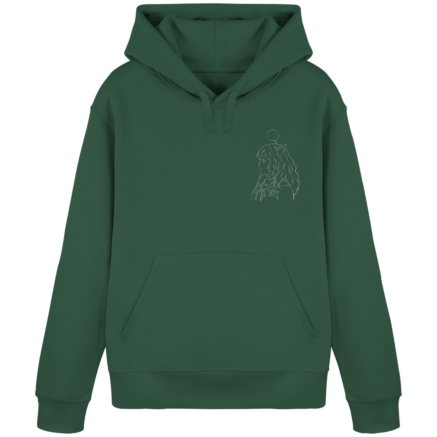 Miss_Moogle Logo Outline - Organic Basic Hoodie