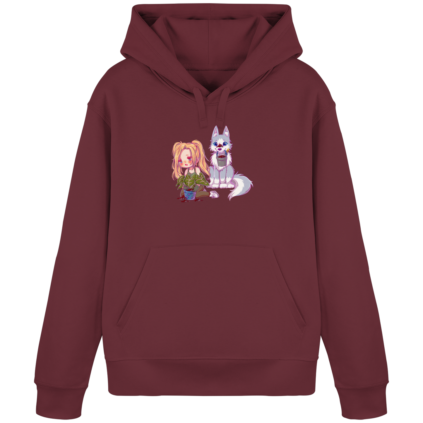 StaceyLucia Wolf Chibi - Organic Basic Hoodie