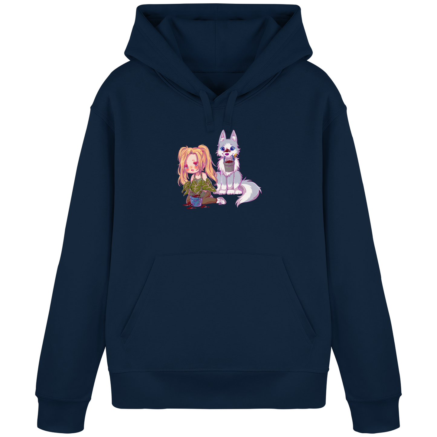 StaceyLucia Wolf Chibi - Organic Basic Hoodie