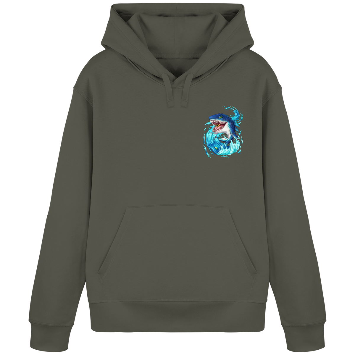 LupiArts Megalodon Hungering - Organic Basic Hoodie