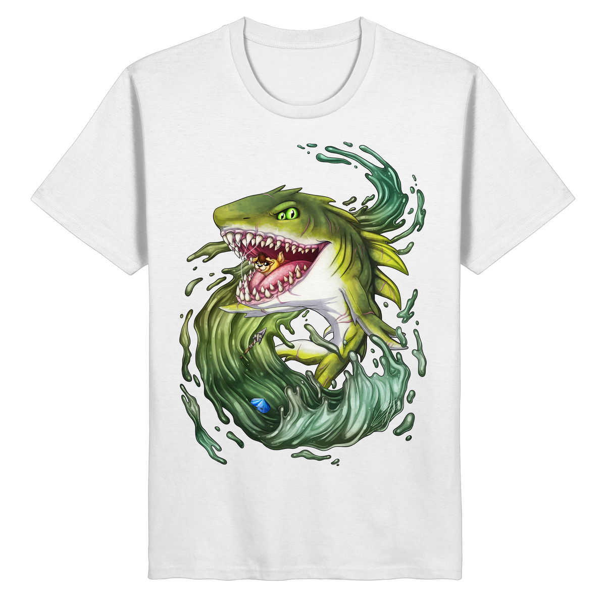 LupiArts Megalodon Ancient - Organic Basic Shirt