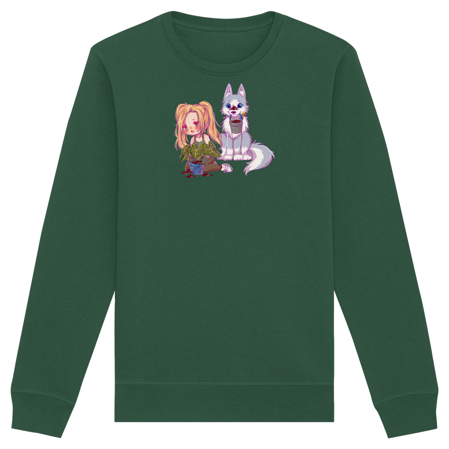 StaceyLucia Wolf Chibi - Organic Basic Unisex Sweatshirt