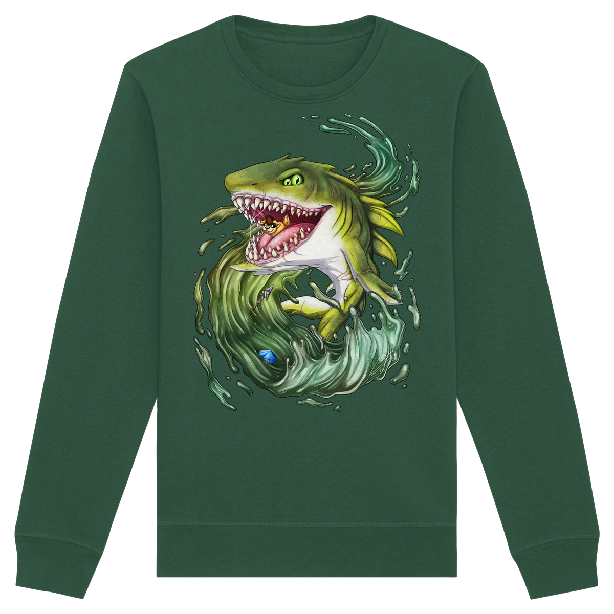 LupiArts Megalodon Ancient - Organic Basic Unisex Sweatshirt