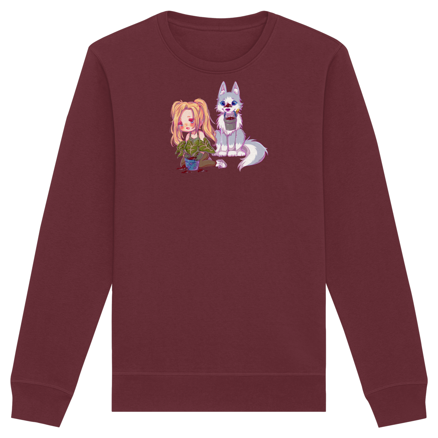 StaceyLucia Wolf Chibi - Organic Basic Unisex Sweatshirt
